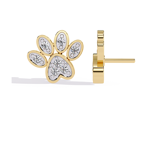  Playful Paws Diamond Sparkle Studs