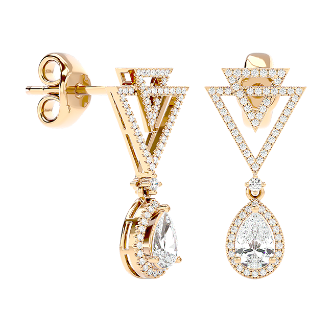  Apex Glamour Diamond Drop Earrings
