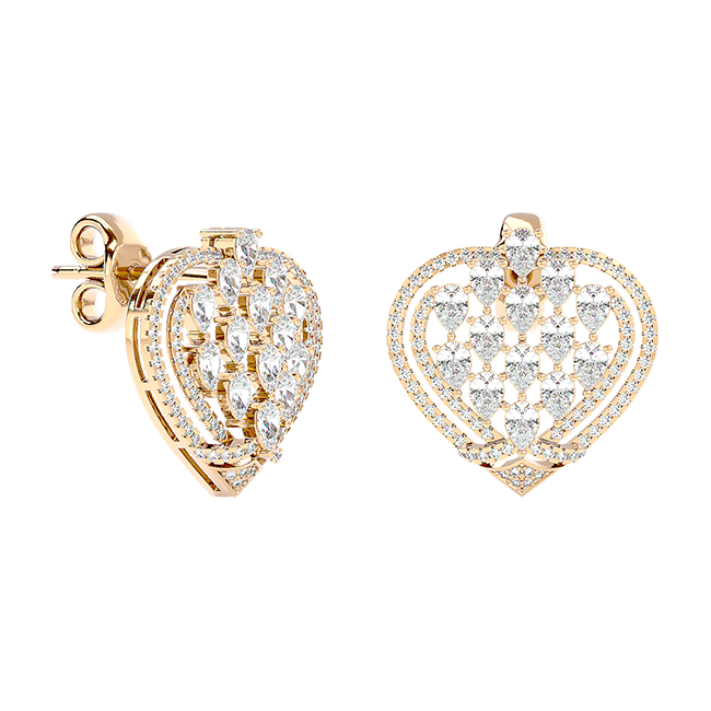 Heartfelt Sparkle Diamond Studs 