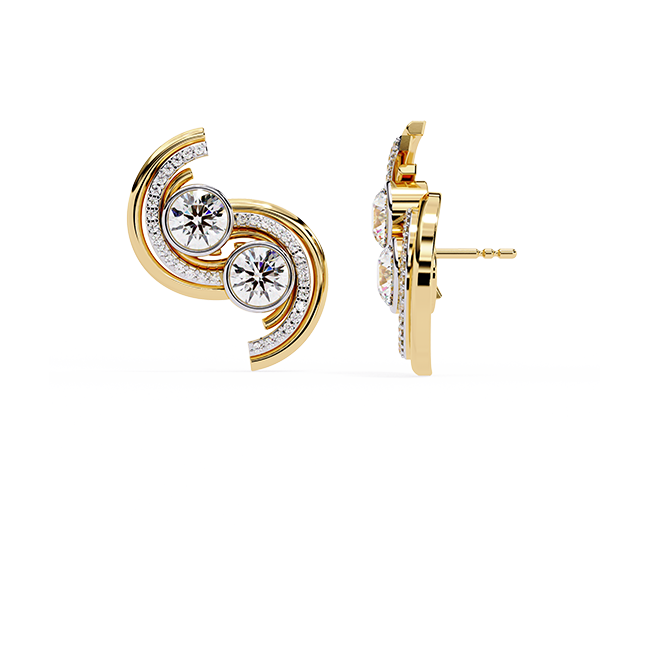 Twin Spark Curve Studs