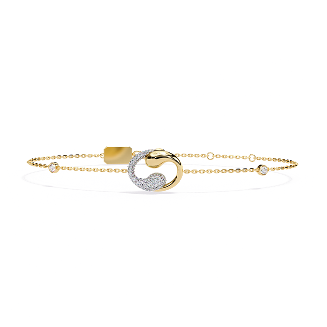Sculpted Light Diamond Bracelet