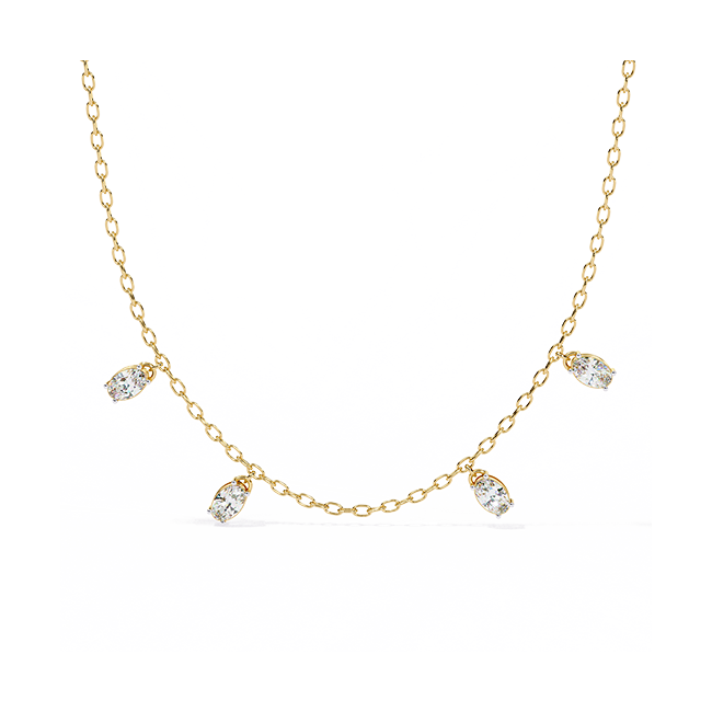 Floating Diamond Charm Necklace