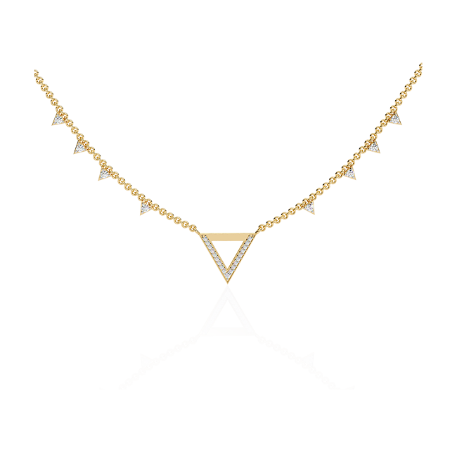 Edgeline Diamond Chevron Choker 
