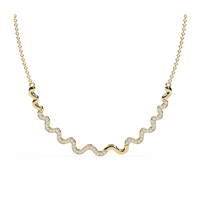 Serpentine Sparkle Diamond Necklace