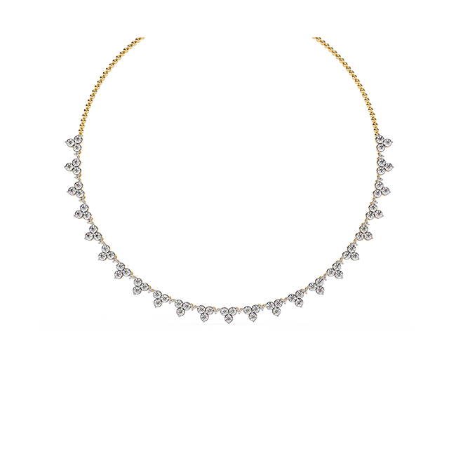 Solitaire Hatrick Diamond  Necklace
