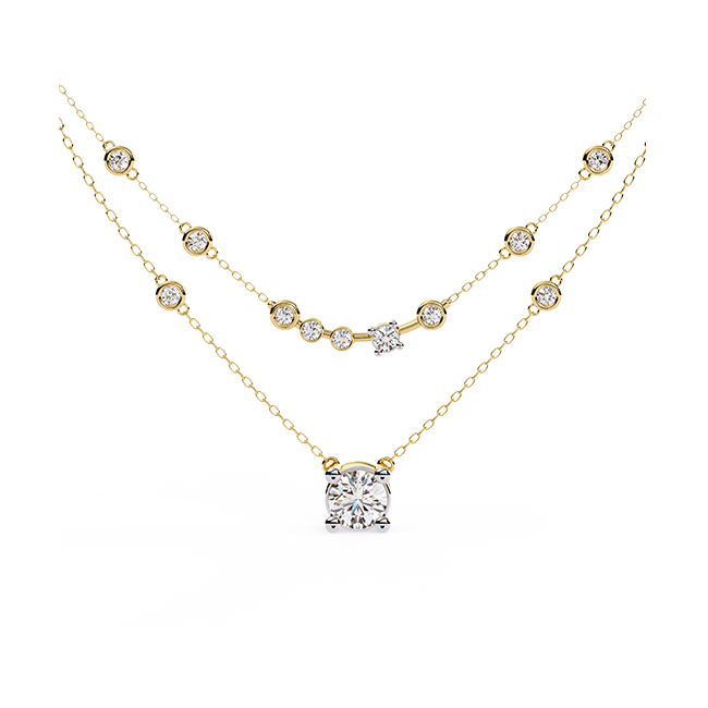 Layered Solitaire Necklace