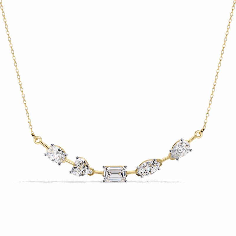 Mixed Shape Diamond Necklace
