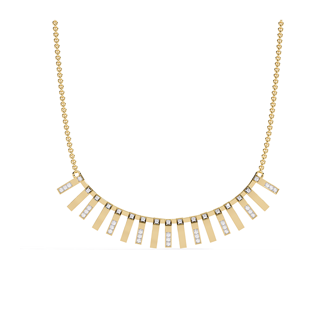 Radiant Fringe Diamond Bar Choker