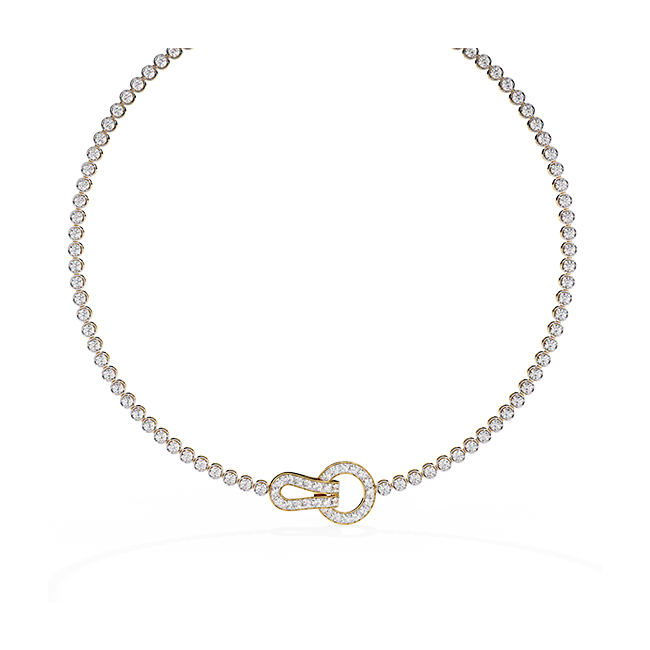 Eternal Link Diamond Knot Necklace