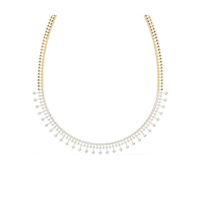  Lace Diamond Bib Necklace