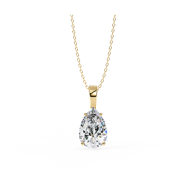  Graceful Teardrop Pear Solitaire