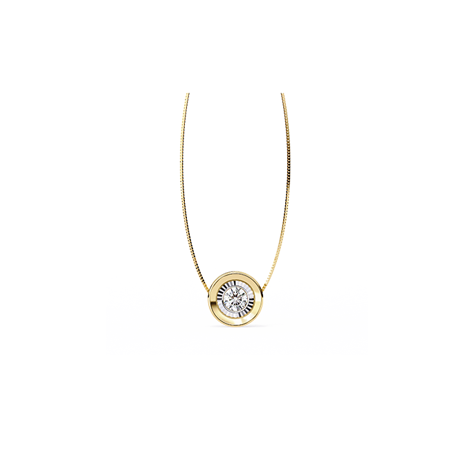 Bezel Set Round Solitaire Pendant
