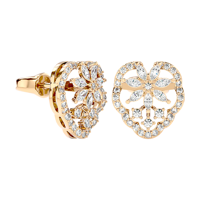 Heart Bloom Studs