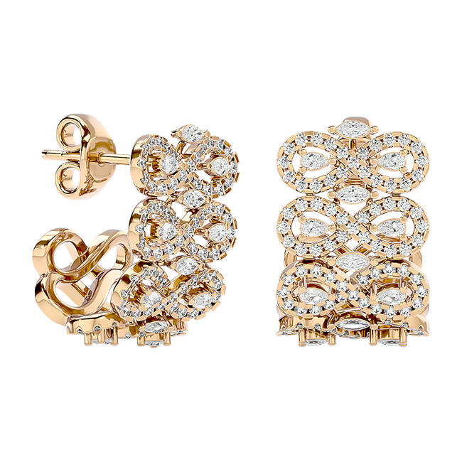  Floral Cascade Studs