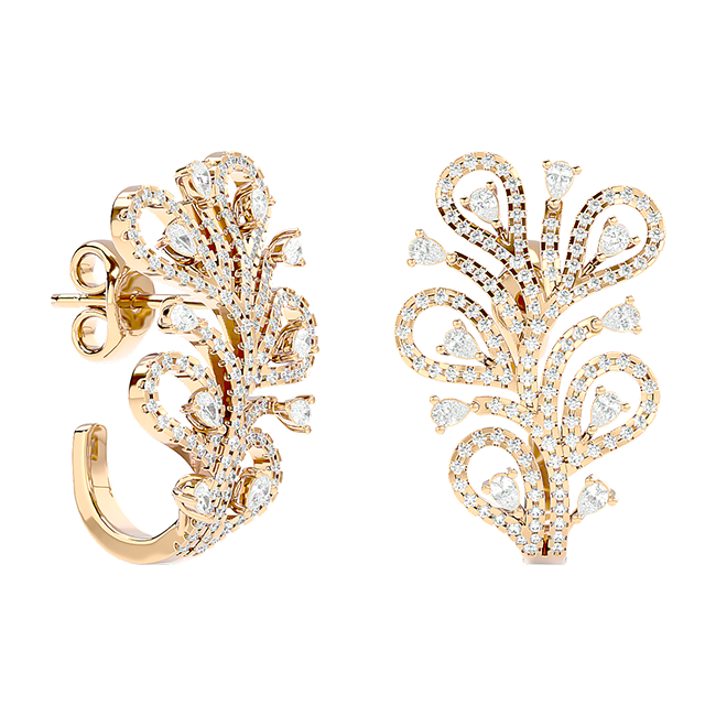 Peacock Plume Studs