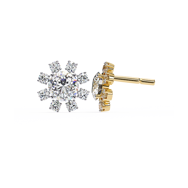 Snowflake Diamond Studs