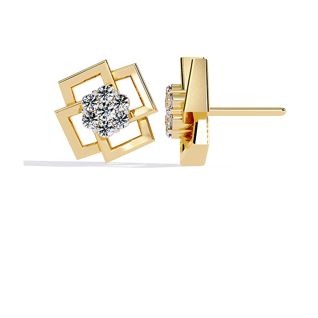 Geometric Square Studs
