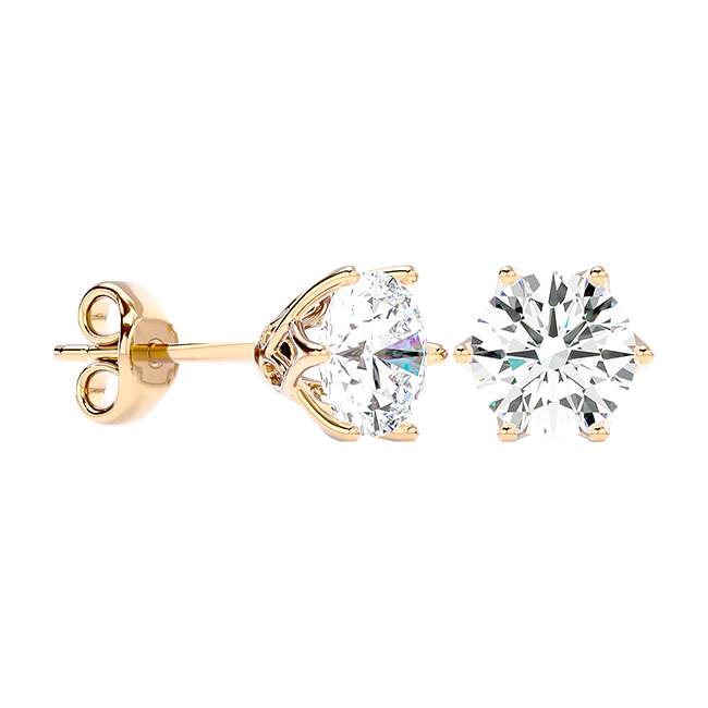 Crown Solitaire Studs