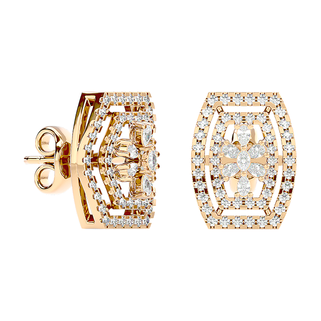 Geometric Glam Studs