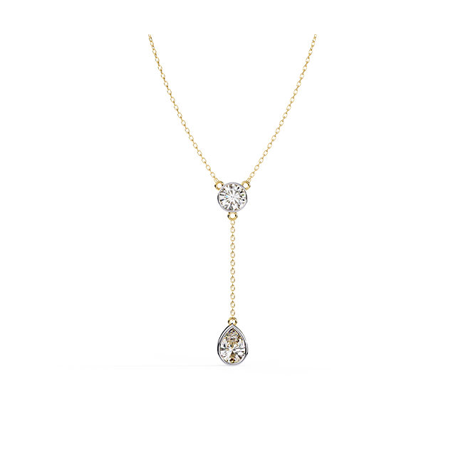  Teardrop Duo Diamond Pendant