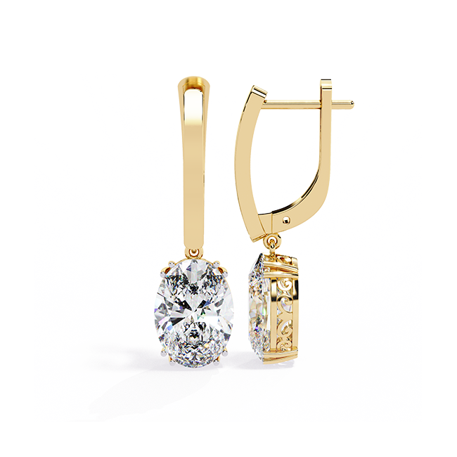  Oval Drop Earrings
