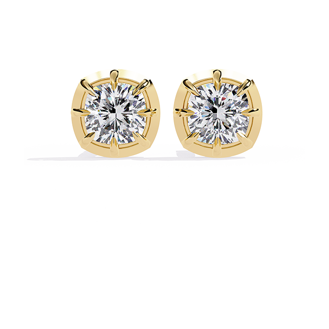  Classic Gold Solitaire Studs