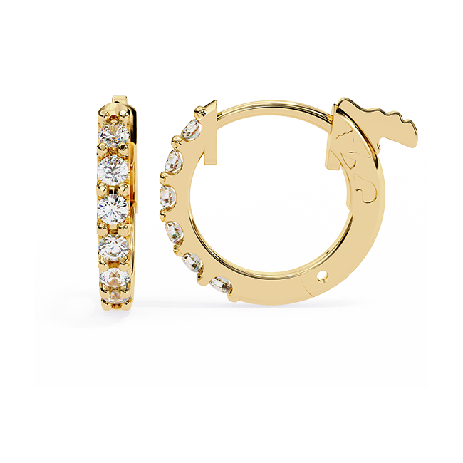 Diamond Huggie Hoops