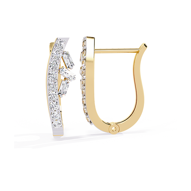 Diamond-Encrusted Hoop Earrings
