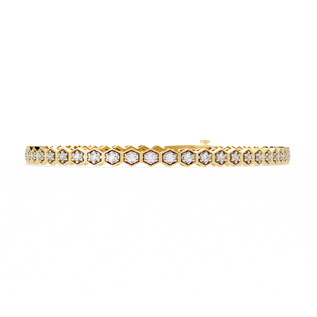 Hexagon Tennis Bracelet
