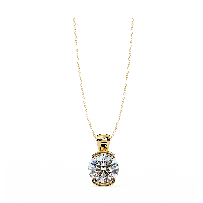 Round Halo Drop Pendant