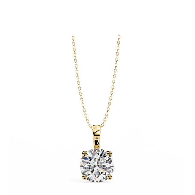 Illusion Set Round Pendant / Radial Diamond Pendant