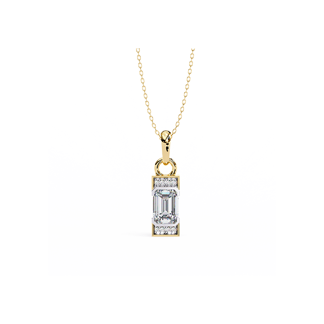 Vertical Baguette Pendant