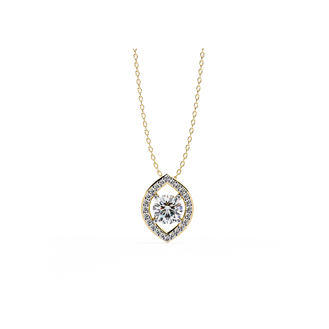 Teardrop Halo Pendant