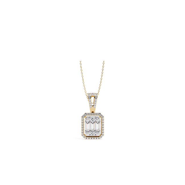 Emerald Halo Pendant