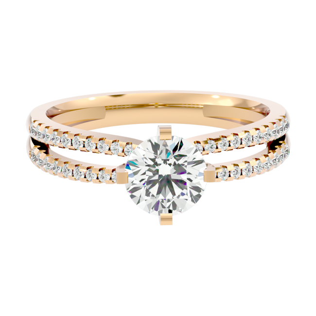 Intertwined Pave Engagement Ring