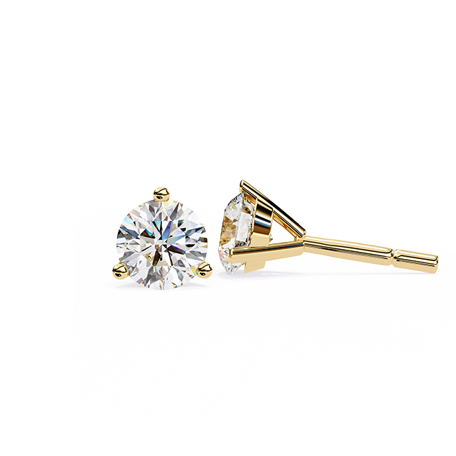  Round Brilliant Solitaire Studs