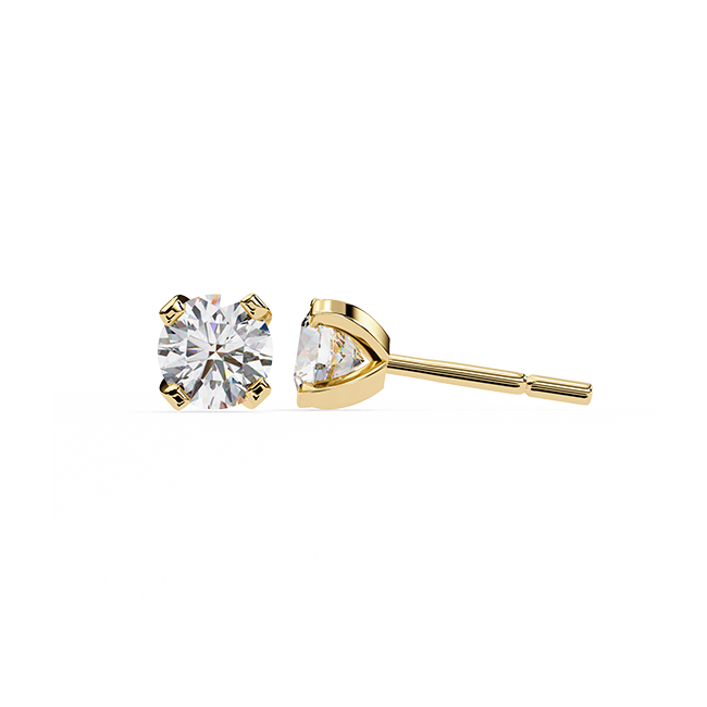  Minimalist Round Diamond Studs
