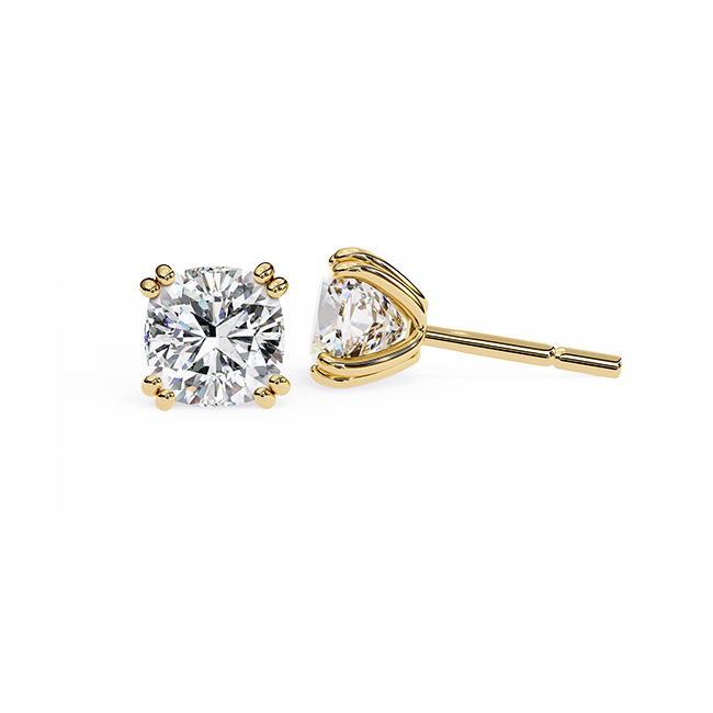  Princess-Cut Solitaire Studs