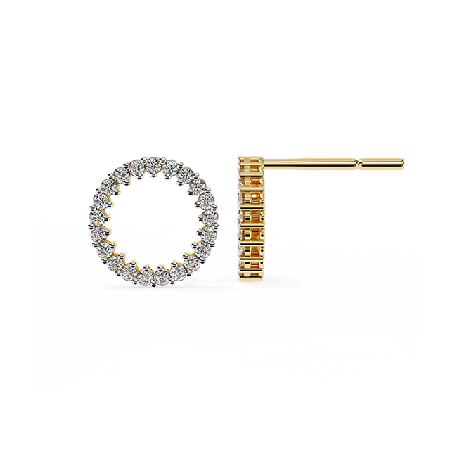 Diamond Circle Studs