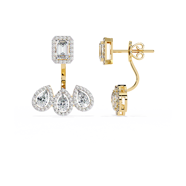 Pear Cluster Stud Earrings