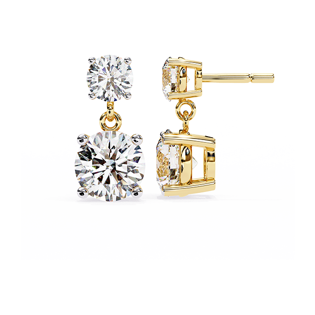  Double Drop Diamond Studs