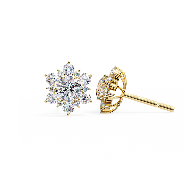 Floral Cluster Diamond Studs