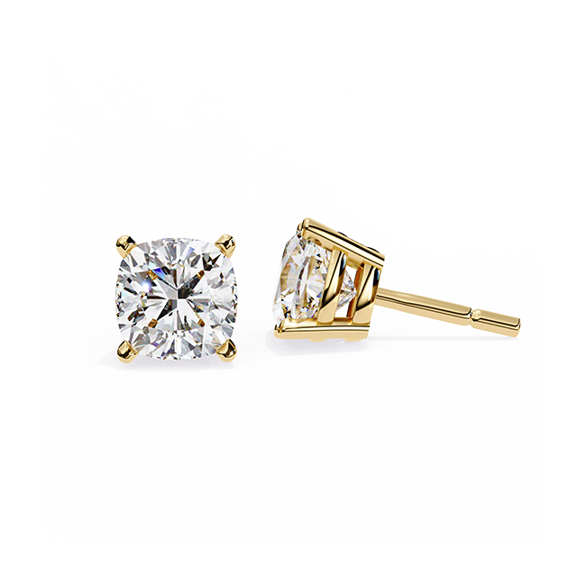  Square-Set Diamond Studs