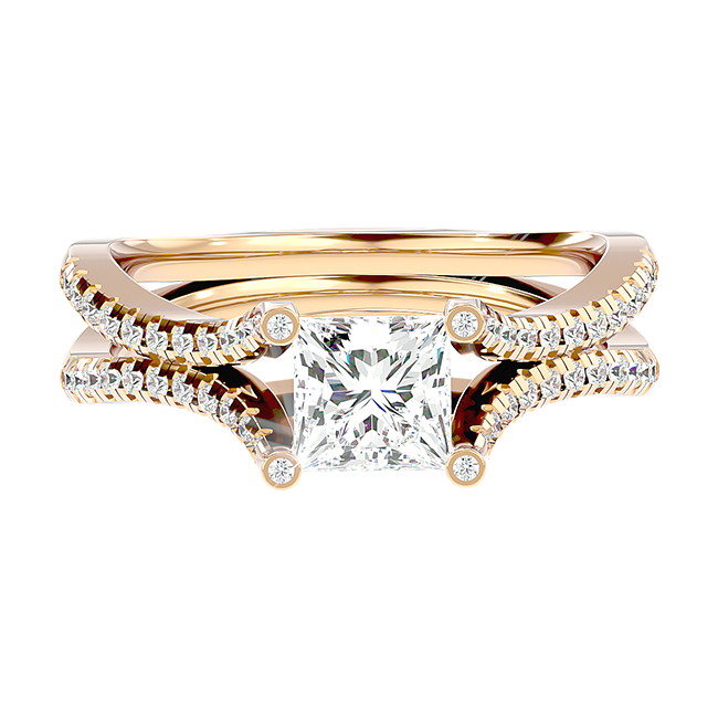 Princess Split Shank Ring