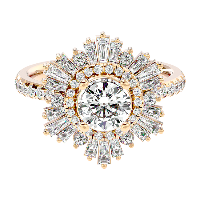  Starburst Halo Ring