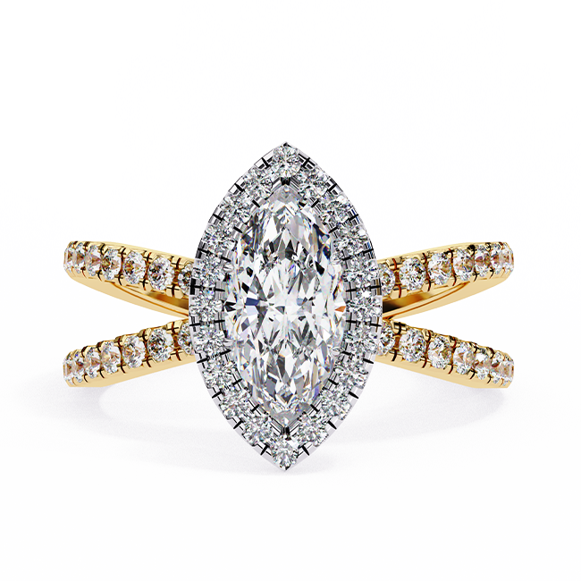 Marquise Halo Ring
